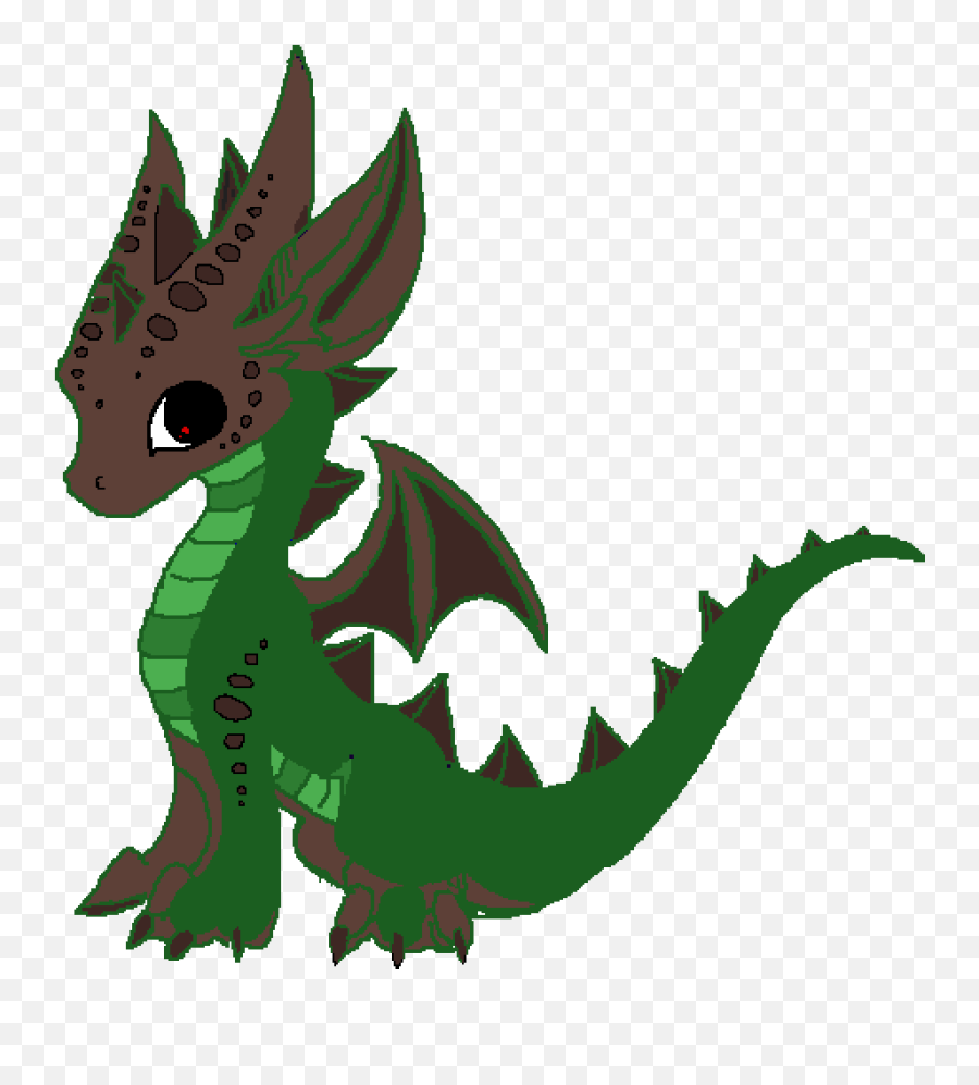 Pixilart - Green Dragon By Fortnite12345 Transparent Cute Dragon Clipart Png,Green Dragon Png