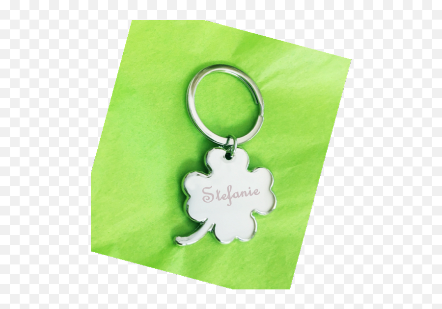 Lucky Four Leaf Clover Keychain - Solid Png,Four Leaf Clover Transparent