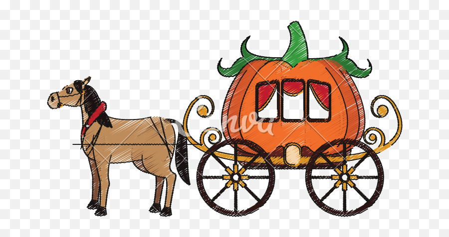 Horse Medieval Carriage Icon - Cartoon Of Carriage Cha De Fraldas Png,Carriage Png