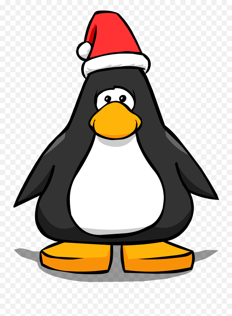 Download Santa Hat Player Card - Penguin With Santa Hat Png Club Penguin Happy Birthday,Santa Hat Png Transparent