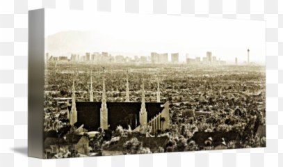 Lds Las Vegas Temple Skyline Vintage By Kristofer Sundberg - Cityscape png