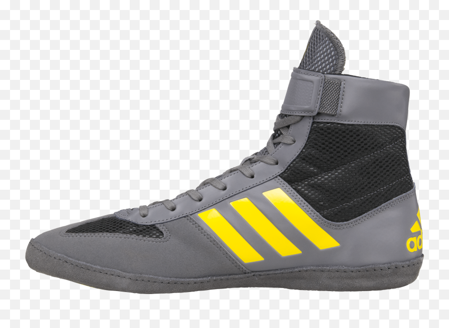 Wrestling Silhouette Png - Adidas Combat Speed 5 Grey Yellow Wrestling Shoe,Wrestling Silhouette Png
