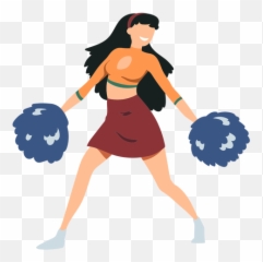 Cheerleader With Pompoms - Transparent PNG u0026 SVG vector file For Women