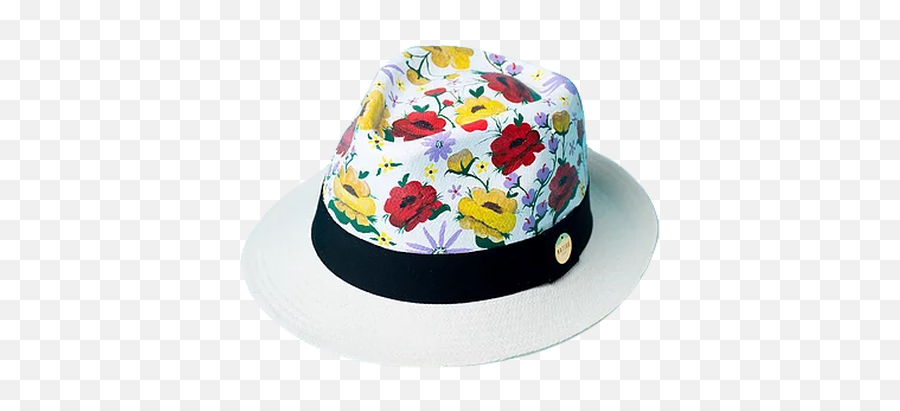Short Fedora Summer Hat - Flowers Fedora Png,Fedora Transparent