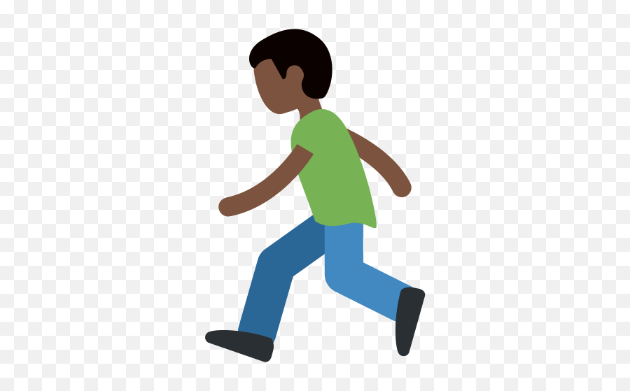U200d Man Running Emoji With Dark Skin Tone Meaning And - Black Guy Running Emoji Png,Man Emoji Png