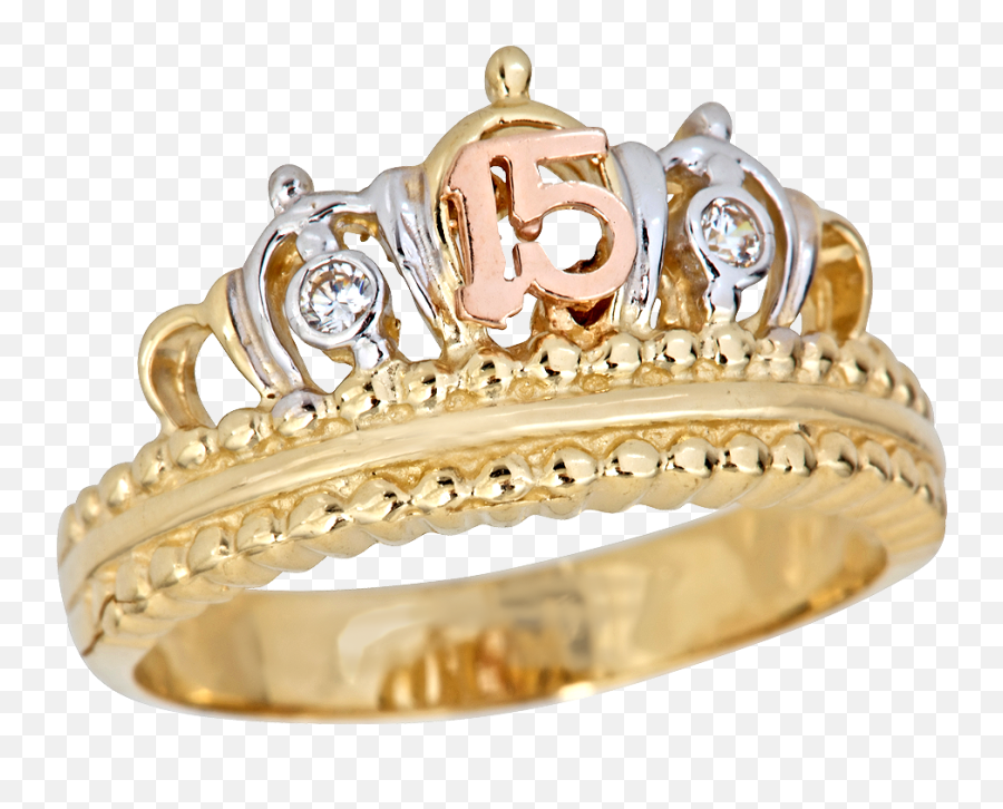 Anillos De 15 Corona Transparent Png - Rings For 15 Birthday,Gold Princess Crown Png