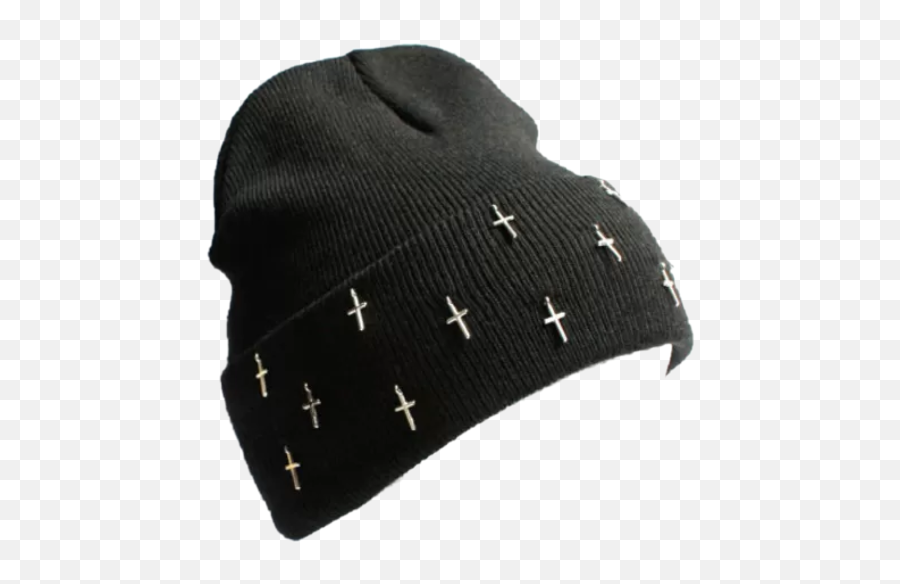 Download Goth Cross Beanie Beanies Hat - Toque Png,Grunge Cross Png