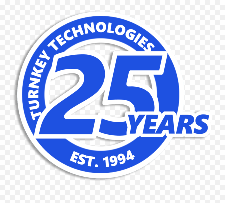 Turnkey Technologies 25 Year Annivesary - Vertical Png,Drop Shadow Png