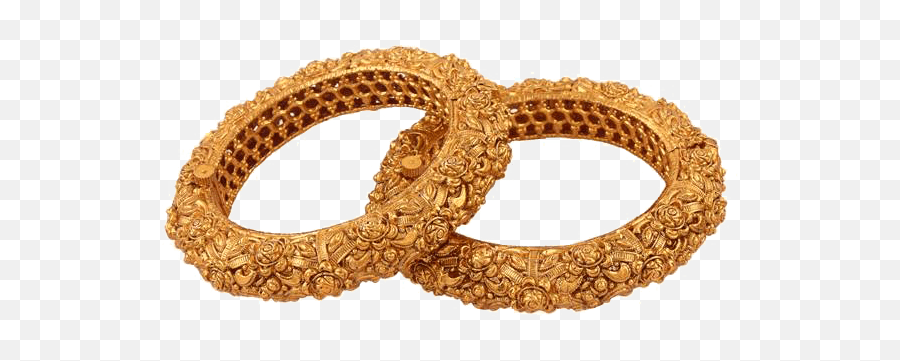 Gold Kadas Transparent Background Image Web Design Graphics - Bangles Gold Jewellery Png,Gold Necklace Png