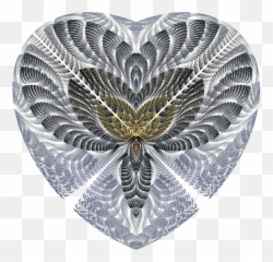Heart Blue Fractal Valentine Png