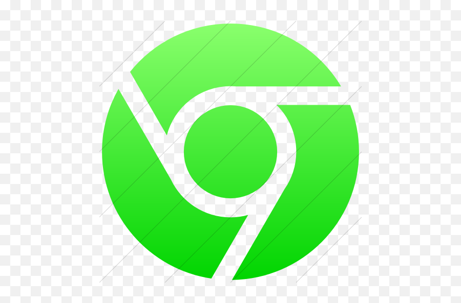 Simple Ios Neon Green Gradient Social - Vertical Png,Number On Google Chrome Icon