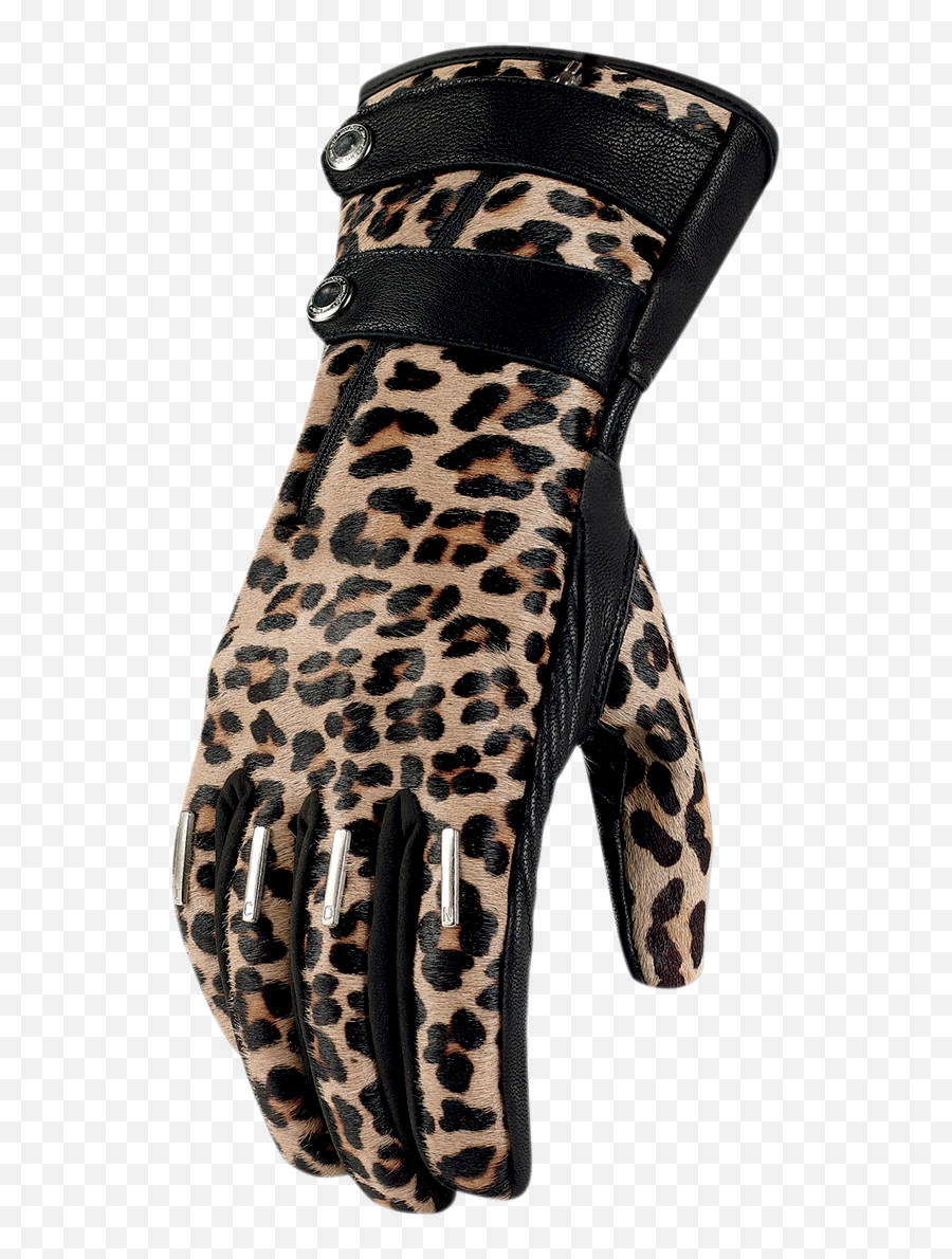 Leather Motorcycle Gloves - Leopard Print Motorcycle Gear Png,Icon Victory Kevlar Jeans