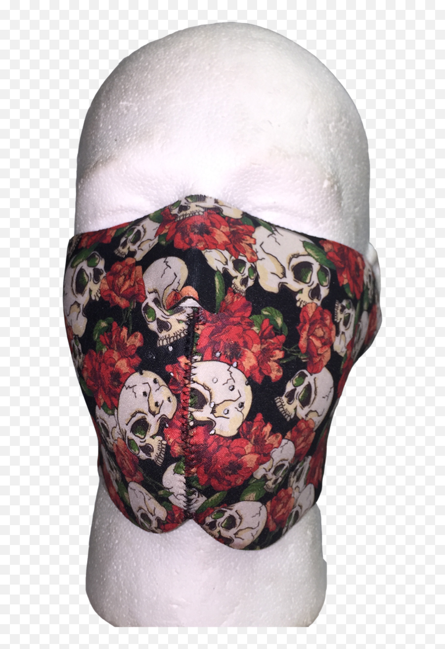 Skull And Roses Half Face Mask - For Adult Png,Icon Skeleton Skull Motorcycle Helmet