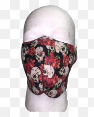 Skull And Roses Half Face Mask - For Adult Png,Icon Skeleton Skull Motorcycle Helmet