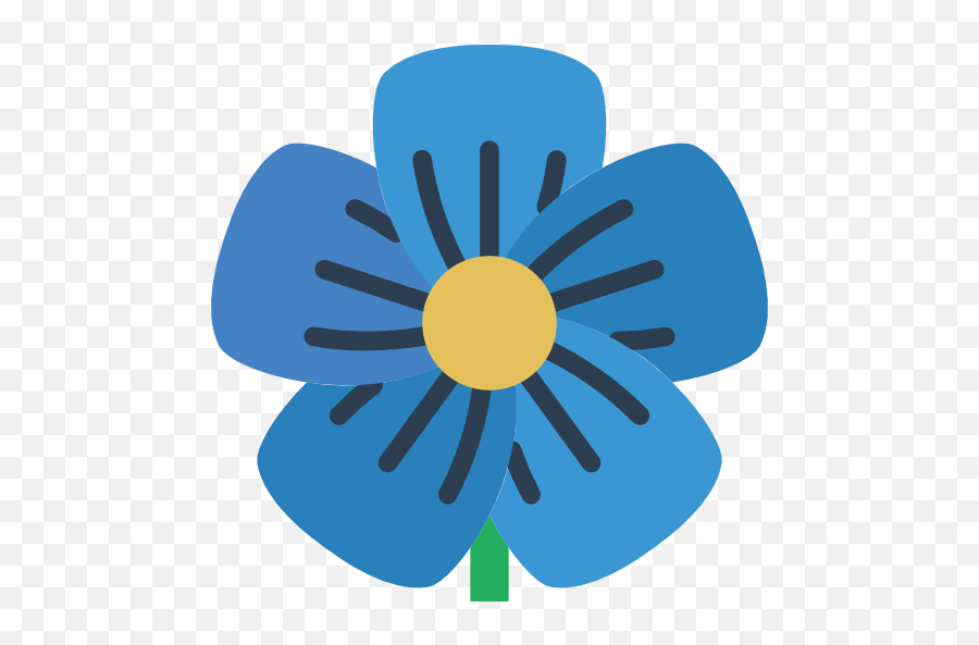 Flax - Free Nature Icons Anemone Png,Blue Flower Icon