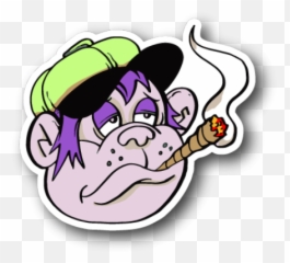 Weed Clipart Joint Smoke - Cartoon A Blunt Png Monkey Smoking