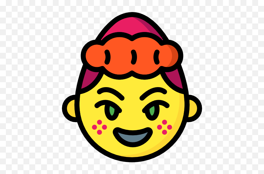 Shy - Free Smileys Icons Kiss Emoji With Hair Png,Shy Icon