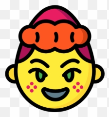 Shy - Free smileys icons Kiss Emoji With Hair png
