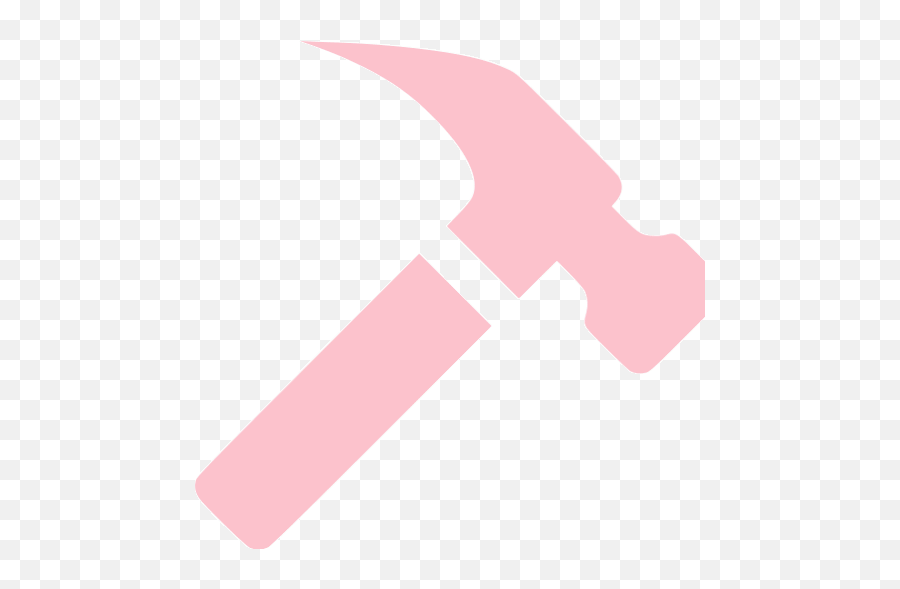 Pink Hammer Icon - Free Pink Hammer Icons White Hammer Icon Png,Hammer Wrench Icon