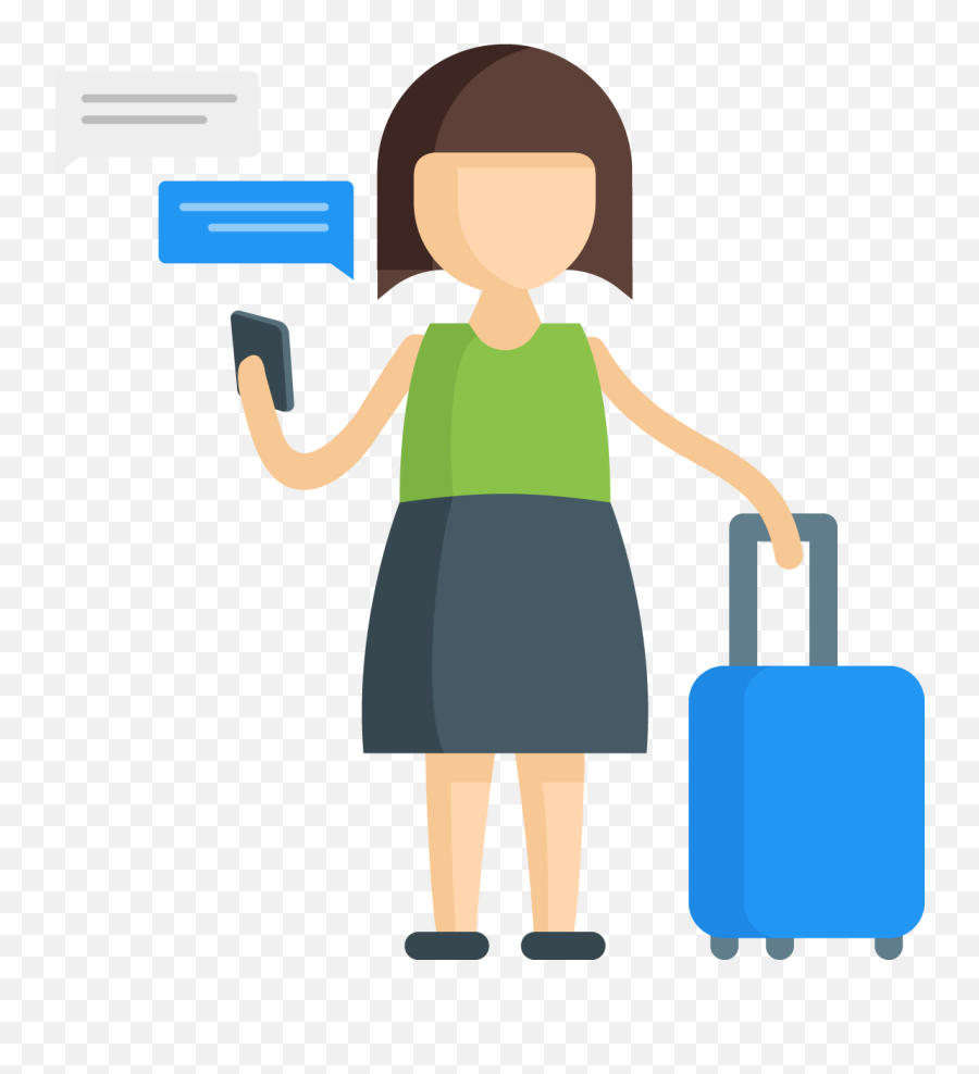 Uc1 Connect Available For Ios And Android Bluip - Icon Woman Travel Png,Android Suitcase Icon