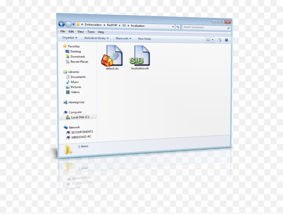 Embarcadero Radphp Xe As A Sample Application With - Windows 7 File Explorer Png,Recent Places Icon