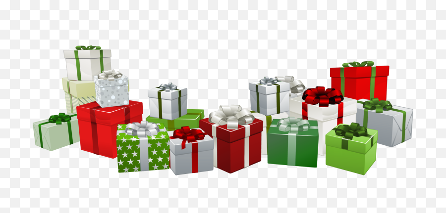 Christmas Gifts Clipart Black - Christmas Presents Clipart Png,Gifts Png