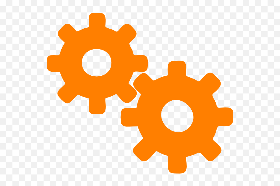 Download Clipart Free Gear Icon - Gear Clipart Orange Png,Gear Clipart Png