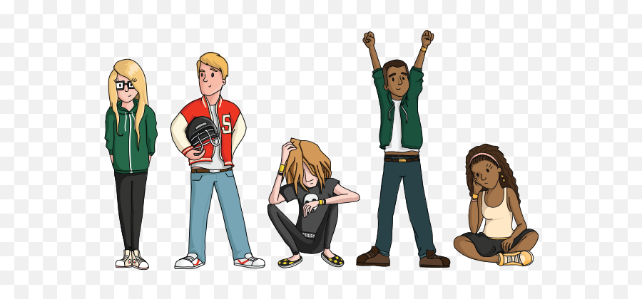 Teen Cartoon Png Image - Teenagers Drawing,Teen Png - free transparent png  images 