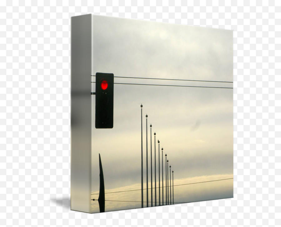 Stoplight And Flag Poles By Jane Underwood - Traffic Light Png,Stoplight Png