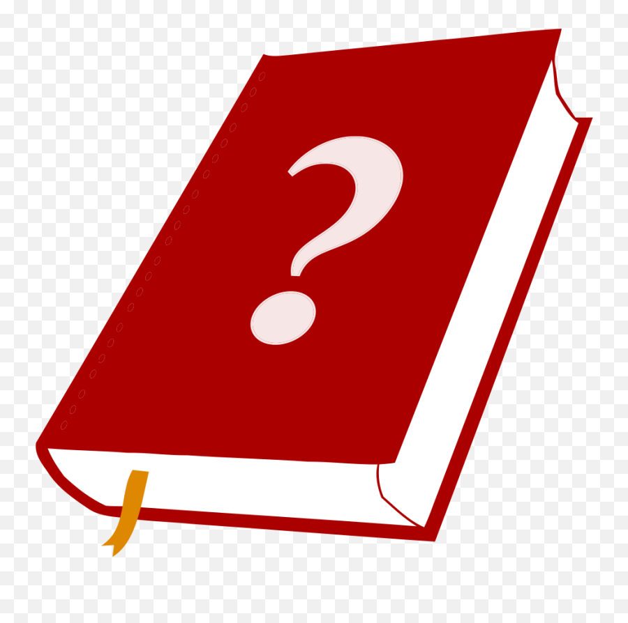 Book Question Marks - Transparent Closed Book Png,Red Question Mark Png