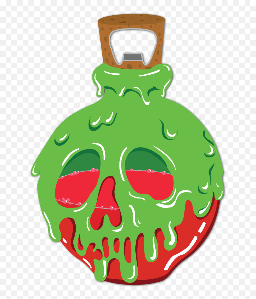 Download Poison Apple Bottle Opener - Snow White Poison Apple Clipart Png,Poison Png
