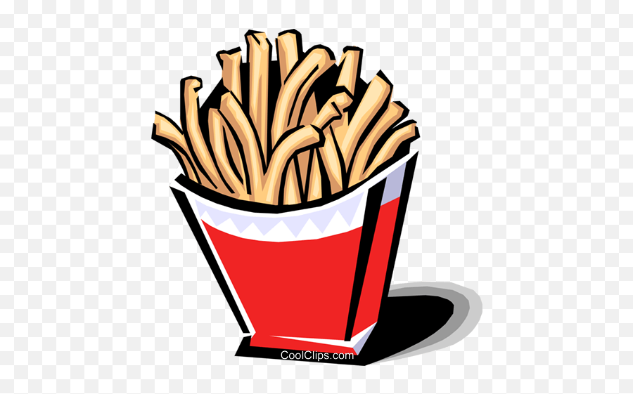 French Fries Royalty Free Vector Clip Art Illustration - Food Clipart Fries Png,French Fries Transparent