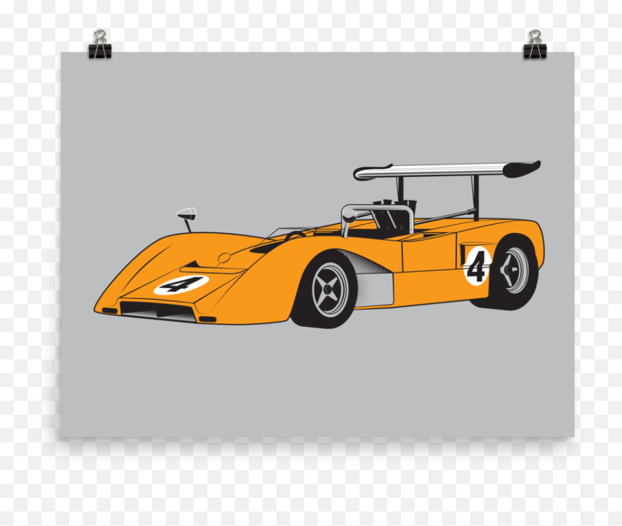 Mclaren M8b Can - Am Print Antique Car Png,Mclaren Png