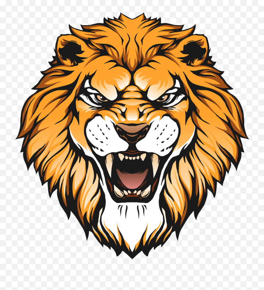 Lion Head Png Image With No Background - Roaring Cartoon Lion Head,Lion Png  Logo - free transparent png images 