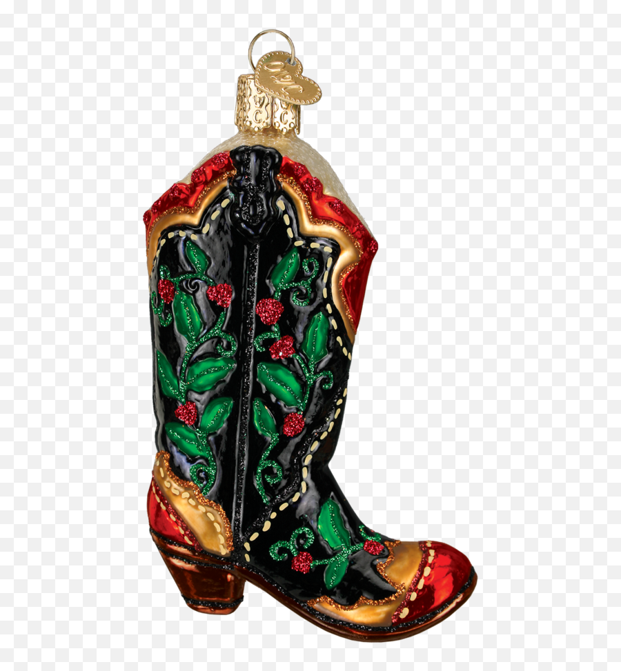 Cowboy Boot Ornament - Christmas Ornament Png,Cowboy Boot Png