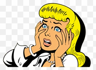 Woman In Distress Comic Clipart - Hysteria Meaning Png,Distress Png
