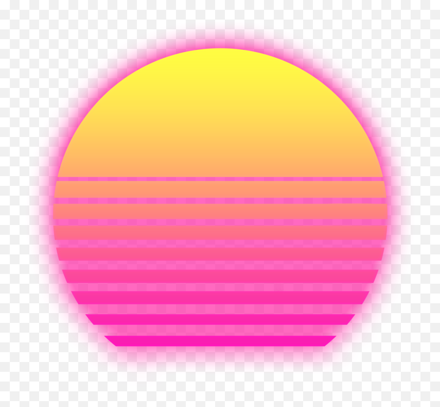Background Vaporwave Png - Retrowave Sun Png,Sun Png Transparent