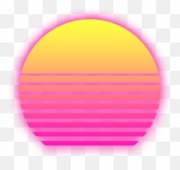 Background Vaporwave Png - Retrowave Sun