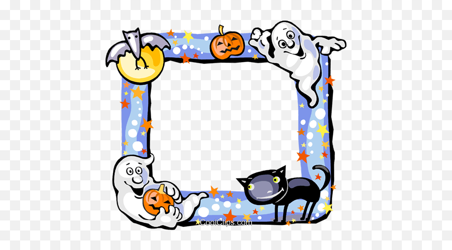 Halloween Frame Royalty Free Vector Clip Art Illustration - Dot Png,Halloween Frame Png
