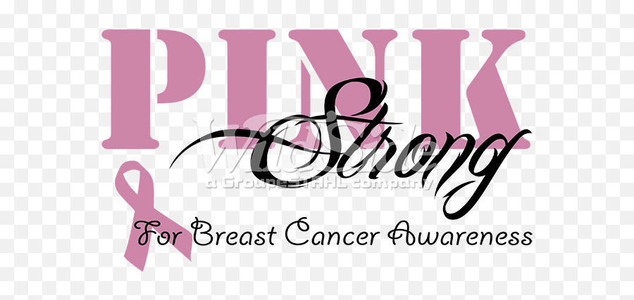 Pink Strong For Breast Cancer Awareness - Breast Cancer Girly Png,Breast Cancer Png