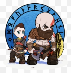 Kratos - Kratos And Atreus Chibi Png Download Original God Of War Atreus Chibi,Kratos Png