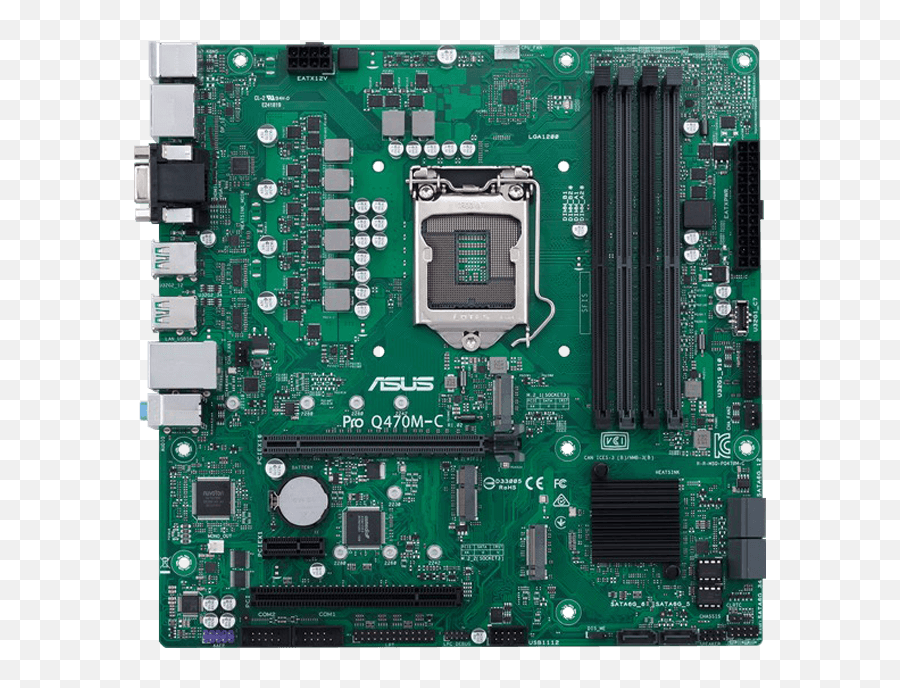 Pro Q470m - Ccsm Intel Q470 Chipset Lga 1200 2x Dp Microatx Motherboard Asus Pro B460m C Png,Motherboard Png