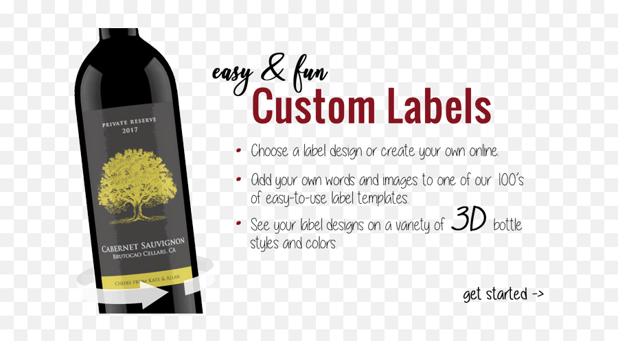 Personalized And Custom Wine Labels - Stoney Creek Wine Press Mattel Png,Wine Bottles Png