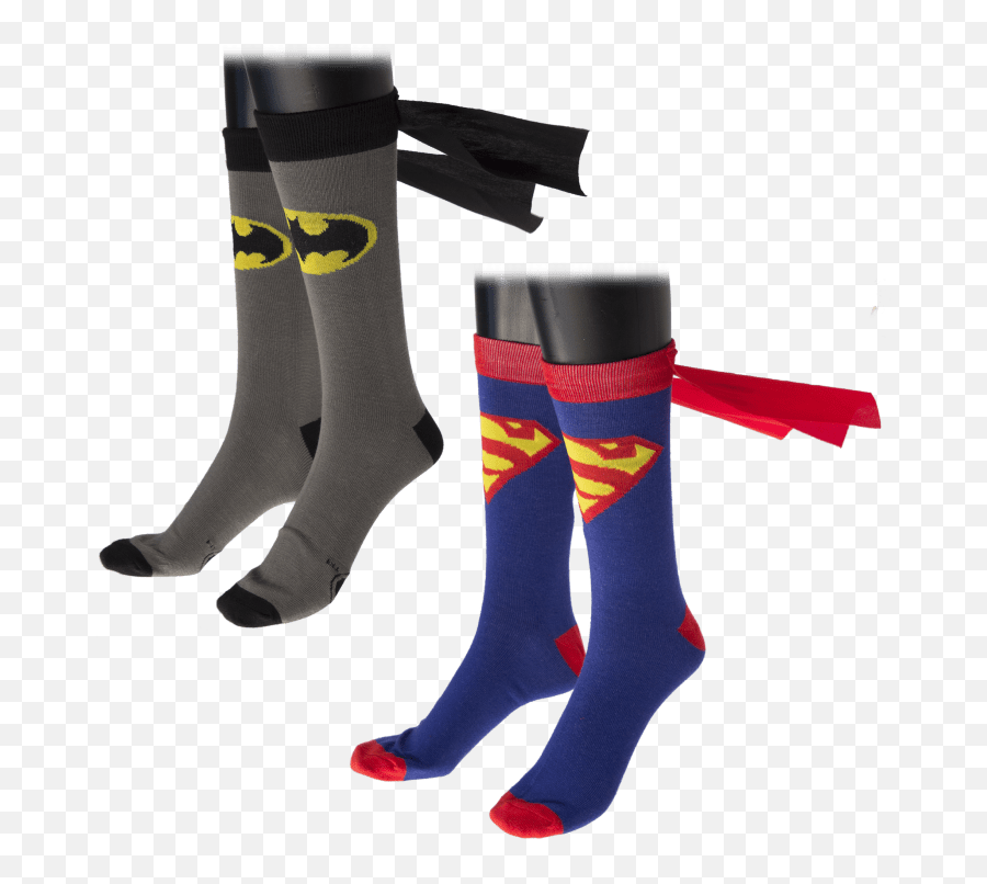 Batman And Superman Caped Socks 2 - Pack Bundle Unisex Png,Batman And Superman Logo