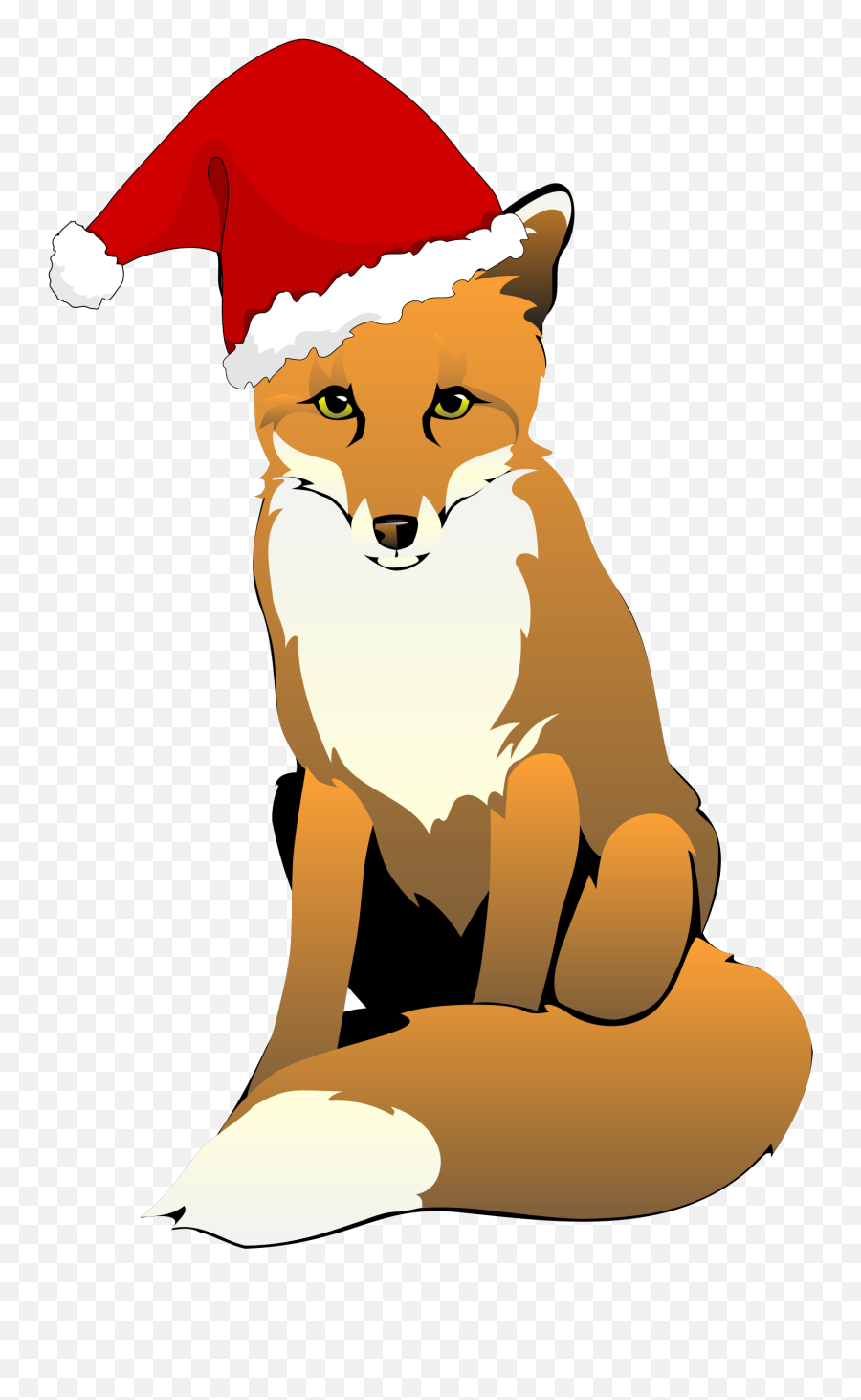 Library Of Santa Cat Banner Png Files - Fox Wearing Santa Hat,Santa Hat Png Transparent