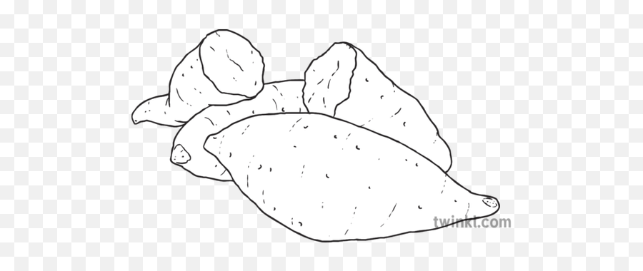 Yams Black And White Illustration - Yam Black And White Png,Yam Png
