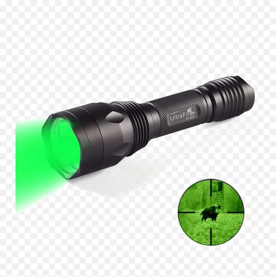 Flashlight Png Transparent Image Arts - Green Flashlight For Hunting,Torch Png