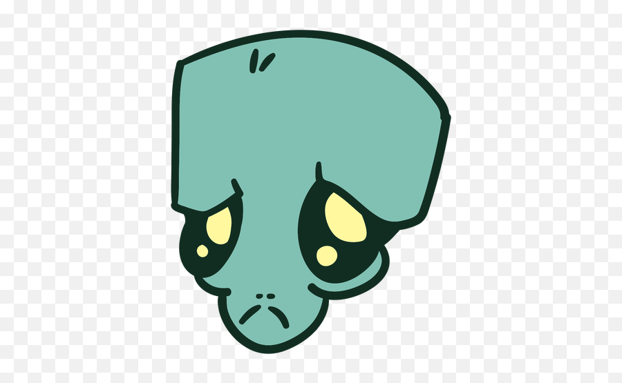 Alienu0027s Head Green Sad Stroke - Transparent Png U0026 Svg Vector Clip Art,Sad Cat Png