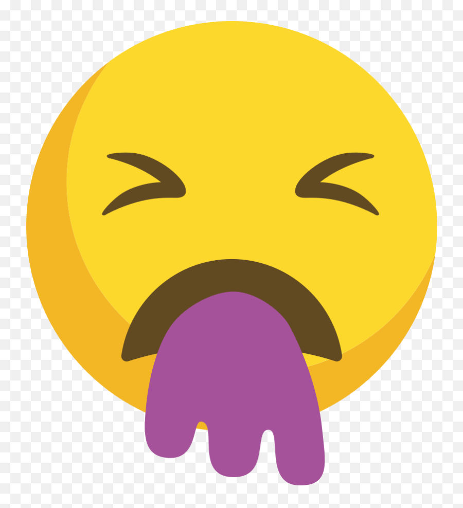 Emoji Who Vomits Purple Wallpaper Decal - Happy Png,Drooling Icon