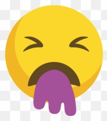Emoji Who Vomits Purple Wallpaper Decal - Happy png